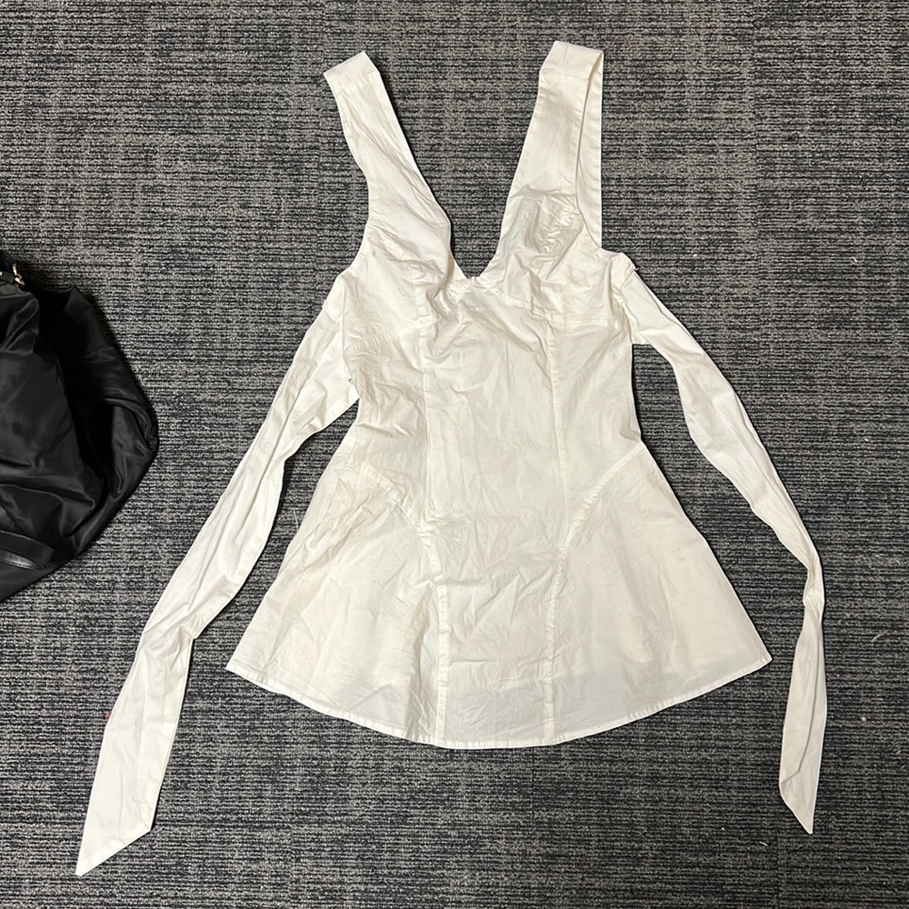 Brand new wore once free people open back white dress